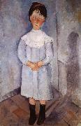 Amedeo Modigliani Little girl in blue Sweden oil painting reproduction